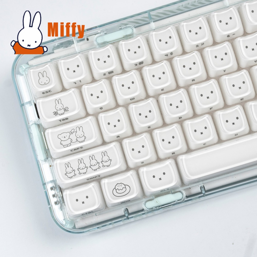 Office Tech - Teclas Kawaii Miffy, teclas con forma