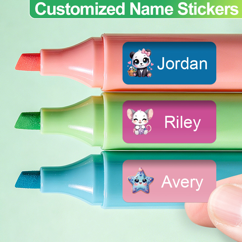 Tech Office Names - Pegatinas Personalizadas con Nombre - Adhesivas